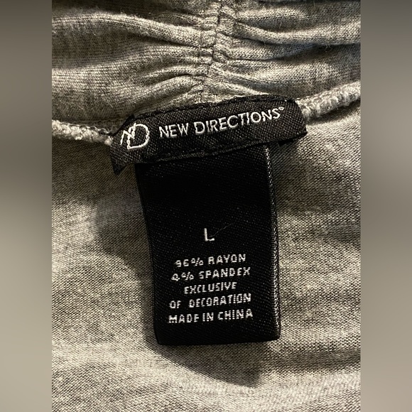 New Directions size L women’s long gray boho 3/4 sleeves light cardigan - Picture 7 of 7